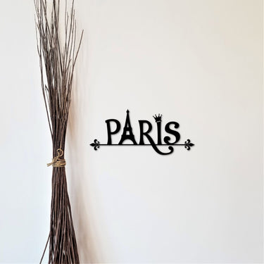 Paris Sign | Metal Wall Art | Paris Decor and Accessories | Paris Girl Bedroom and Bathroom Decor | Eiffel Tower | Paris Gift | Kitchen Sign